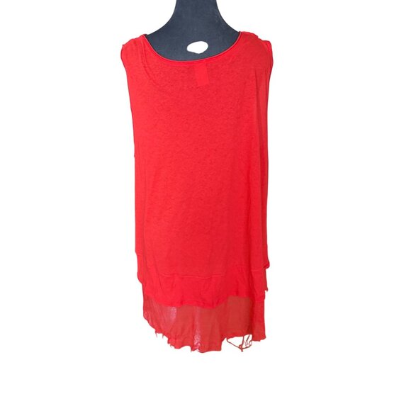 We The Free Sleeveless Tiered Hem V-Neck Tank Top M - Picture 4 of 7